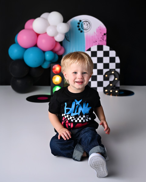 Young child in a milestone session