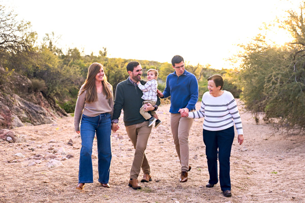 Family portrait in a natural setting